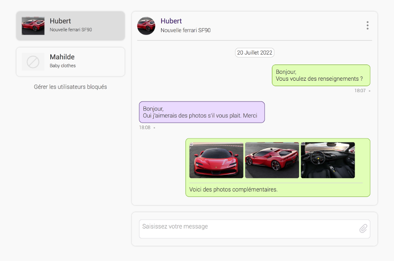 Messaging + Live chat